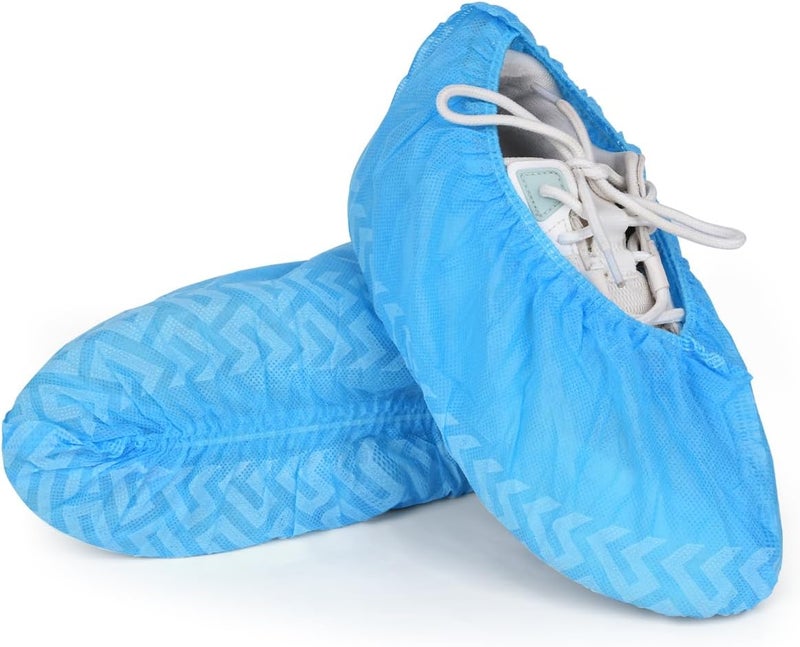 Buself 200 Count Shoe Covers Disposable Non-Slip, Premium Cloth Boot Covers, Slip-resistant, Durable, Breathable, Non-toxic, Recyclable - Image 1